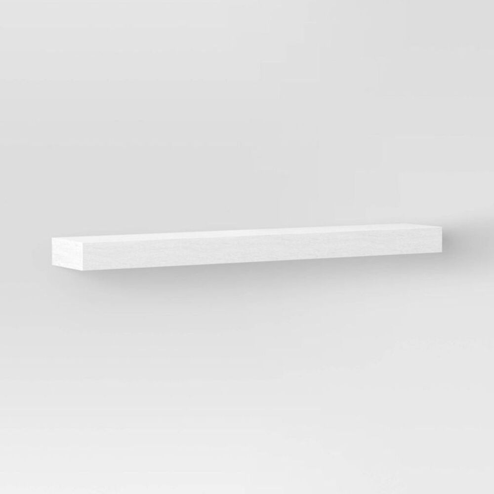 36" Floating Wood Shelf White - Threshold